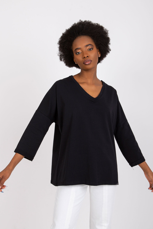 Melna kokvilnas blūze sievietēm... Melna kokvilnas blūze sievietēm...