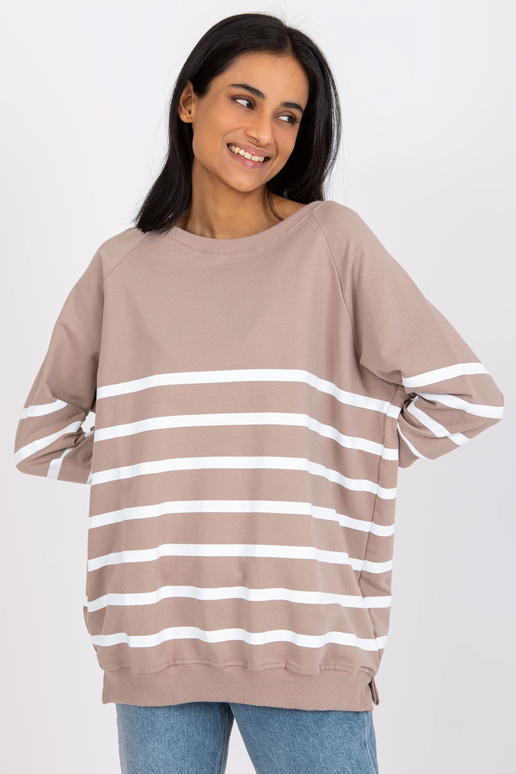 Tumši bēša un balta svītraina blūze... Tumši bēša un balta svītraina blūze...