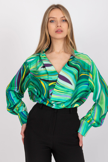 Zaļa blūze ar Diya apdruku