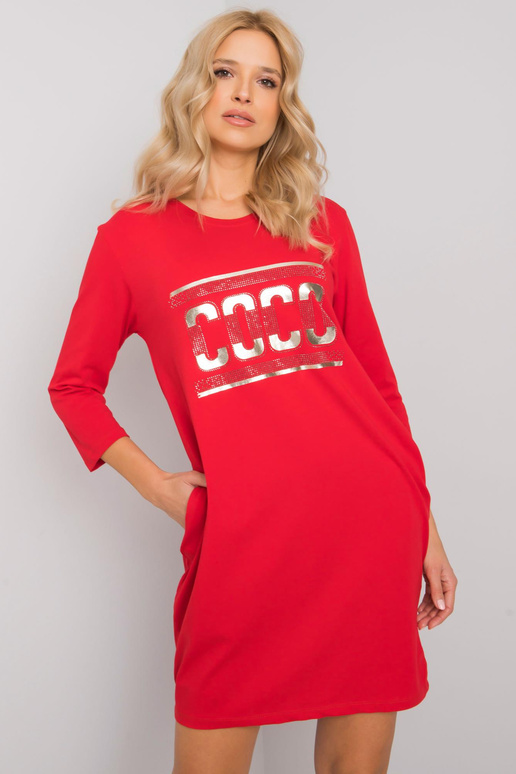 Sarkana kleita ar kabatām Marseļa