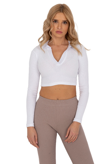 Balta īsa rievota blūze... 2