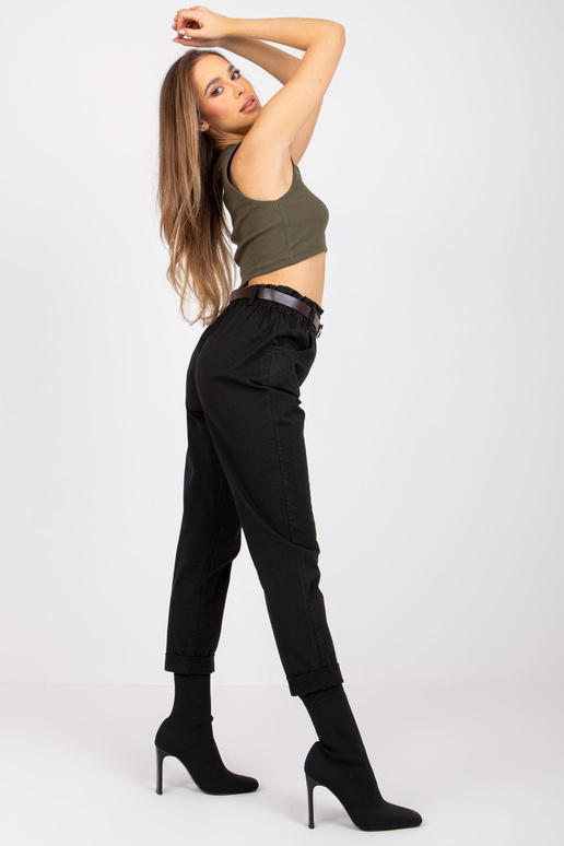 Alizee melnas ikdienas auduma bikses