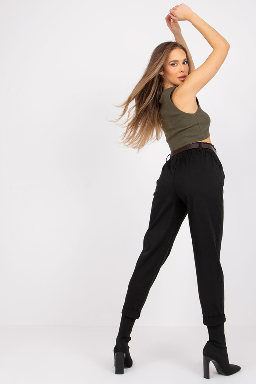 Alizee melnas ikdienas auduma bikses