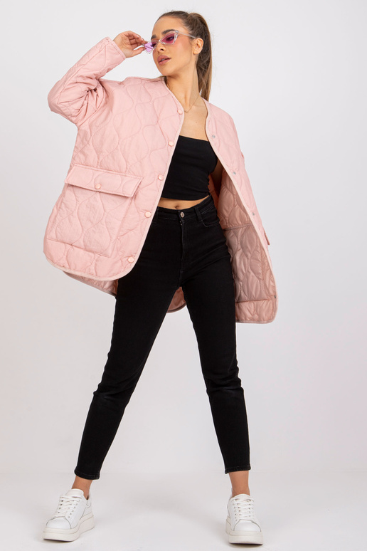 Netīri rozā stepēta jaka bez kapuces...