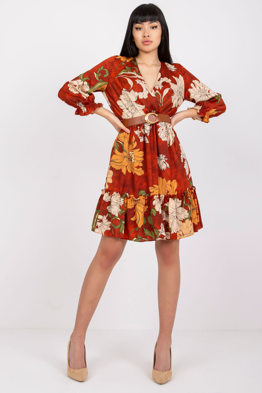 Gaiši brūna kleita ar Pensacola jostu