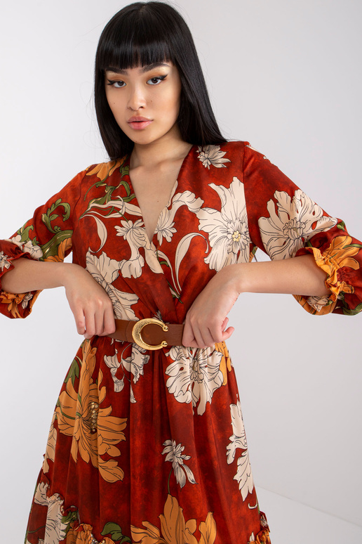 Gaiši brūna kleita ar Pensacola jostu