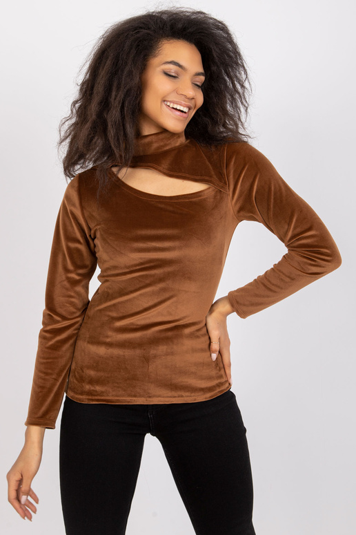 Kigali sieviešu brūna velūra blūze