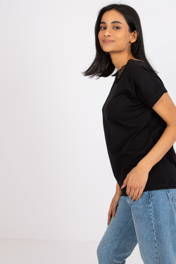 Melna blūze ar kakla...