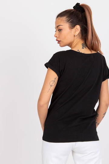 Melns kokvilnas T-krekls no...