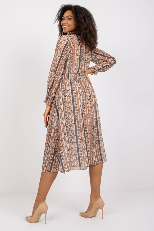 Bēša kleita ar Ava rakstiem