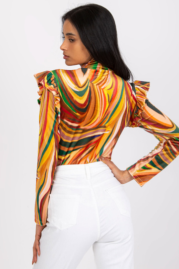 Dzeltena velūra blūze ar... 2