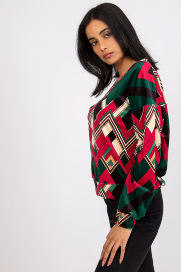 Zaļa un rozā velūra blūze... 2