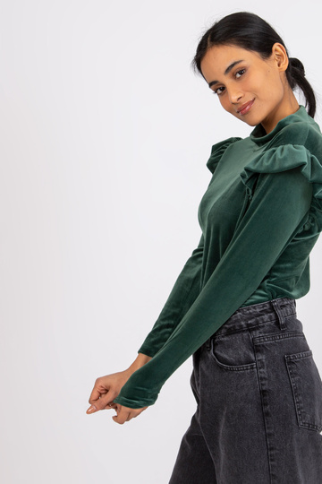 Zaļa velūra blūze ar... 2