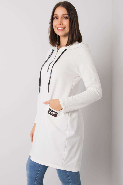 Ecru kokvilnas tunika plus izmērs ar...