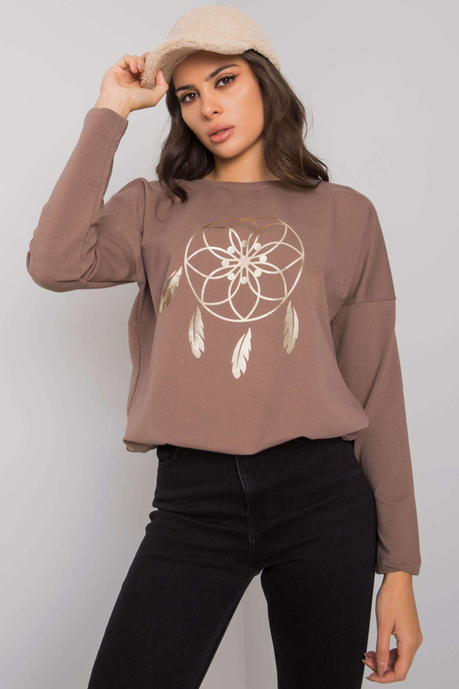 Brūna blūze ar apdruku Jackson RUE PARIS