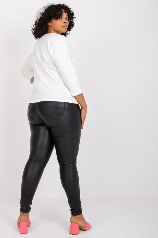 Ecru plus izmēra blūze ar Edith...