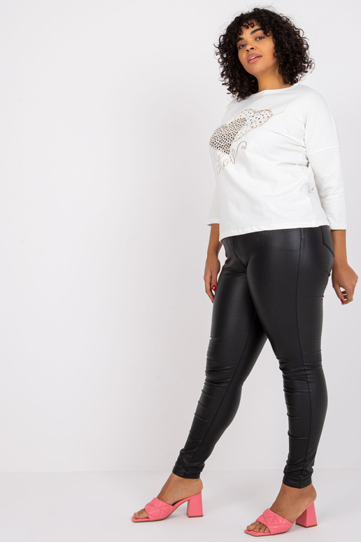 Ecru plus izmēra blūze ar Edith...