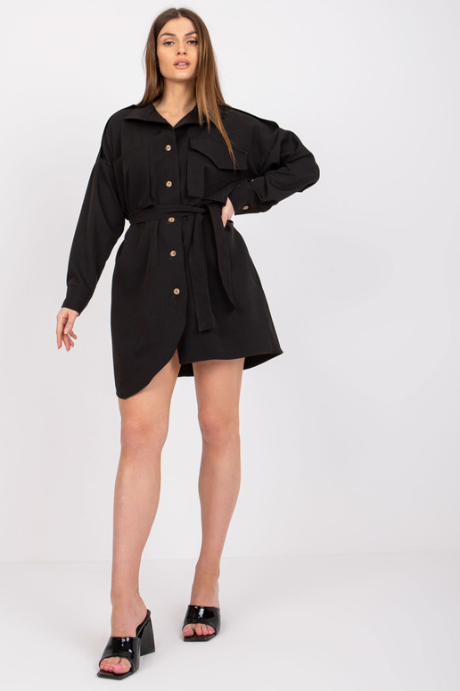 Melns krekls ar jostu Lucina RUE PARIS