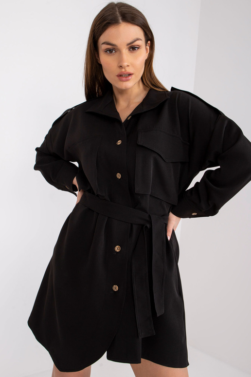 Melns krekls ar jostu Lucina RUE PARIS