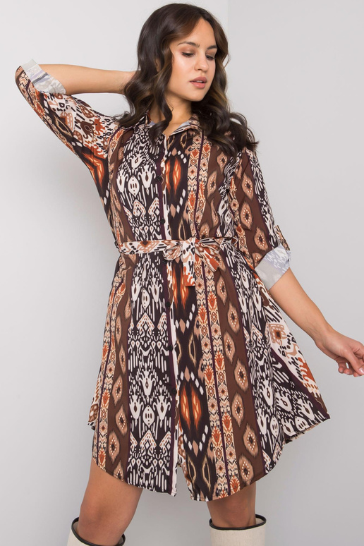 Melna un brūna kleita ar apdrukām...