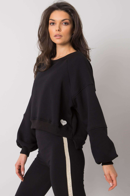 Melns kokvilnas sporta krekls Yessie... Melns kokvilnas sporta krekls Yessie...