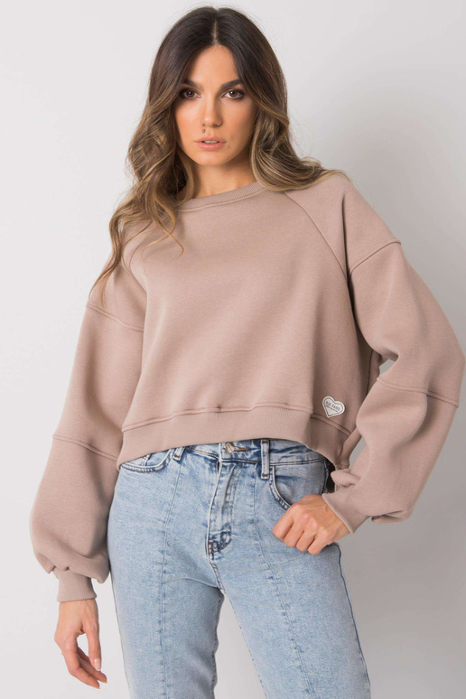 Tumši bēšs kokvilnas sporta krekls... Tumši bēšs kokvilnas sporta krekls...