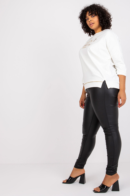 Ecru blūze lielizmēra kokvilnas Cordelia