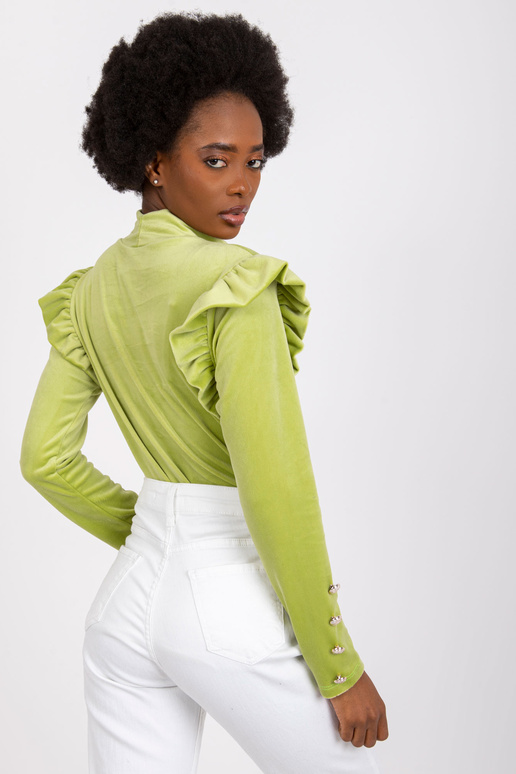 Laima velūra blūze ar volāniem uz...