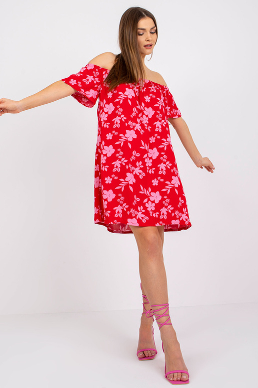 Sarkana mini kleita ar ziediem Amaya...