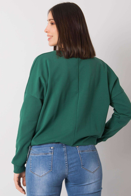 Tumši zaļa plus izmēra blūze ar...