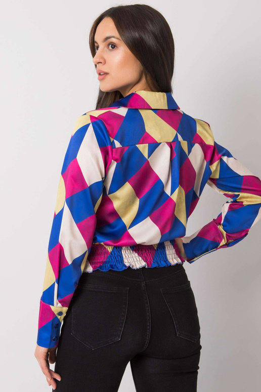 Zila/dzeltena Grizella kreklblūze