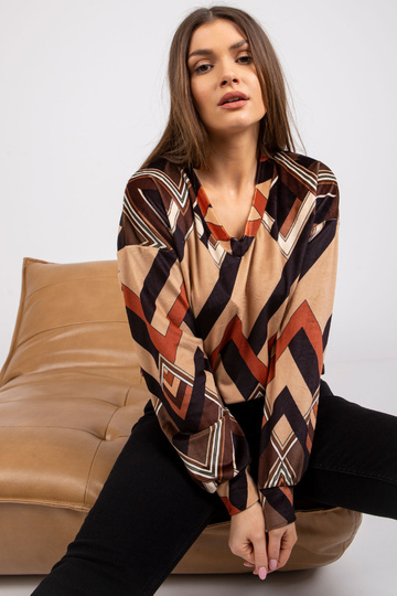 Brūna un bēša velūra blūze...