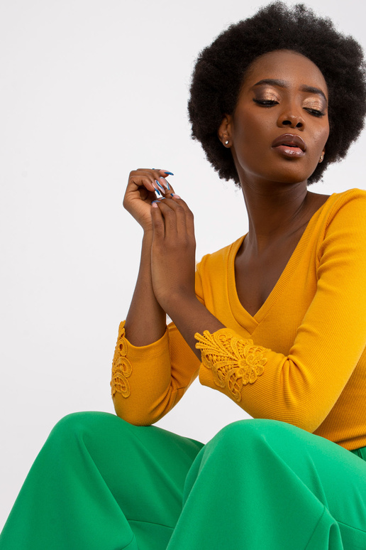 Gaiši oranža svītraina blūze Alissia...