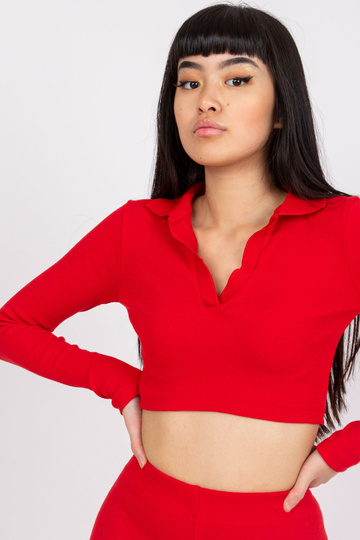 Sarkana īsa blūze ar svītru... 2