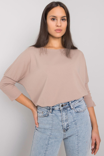 Tumši bēša brīva blūze no...