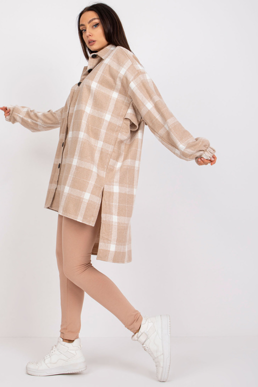 Sūzenas bēšs un balts rūtains garais...