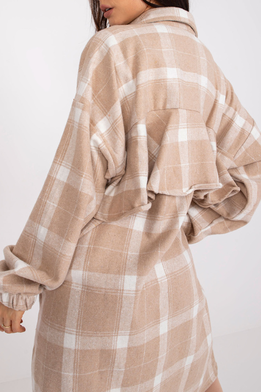 Sūzenas bēšs un balts rūtains garais...