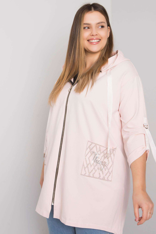 Gaiši rozā liela izmēra sporta krekls...