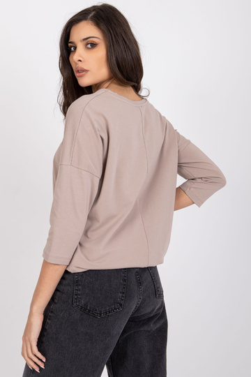 Tumši bēša kokvilnas blūze...