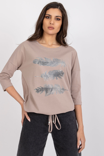 Tumši bēša kokvilnas blūze... 2