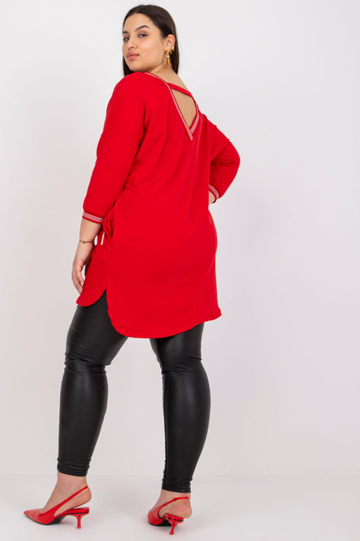 Sarkans džemperis plus izmēra tunika...