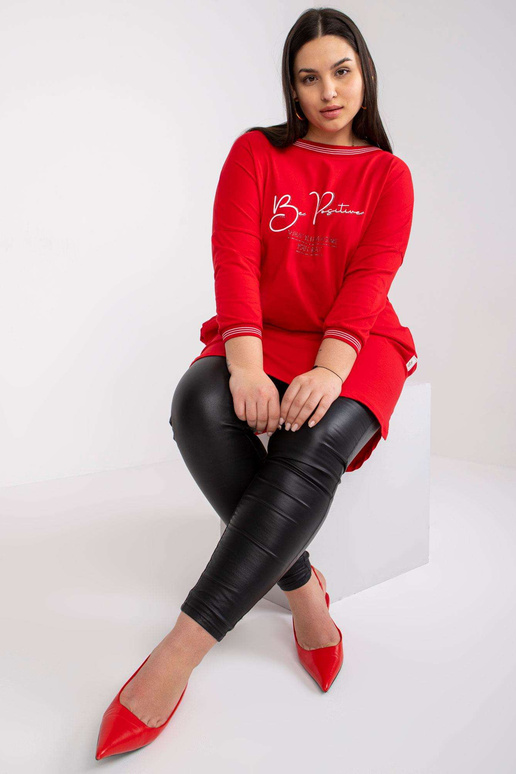 Sarkans džemperis plus izmēra tunika...