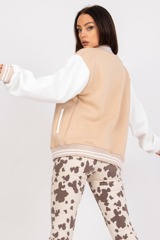 Bēšs bomber džemperis ar kabatām Palma