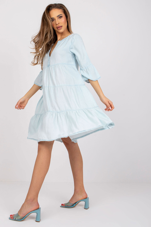 Gaiši zila kleita pirms ceļgala SUBLEVEL