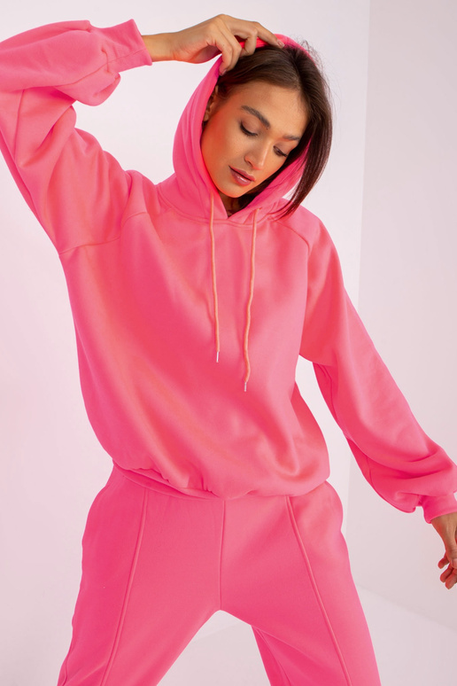 Fluo Pink sieviešu sporta tērps ar kapuci Liana