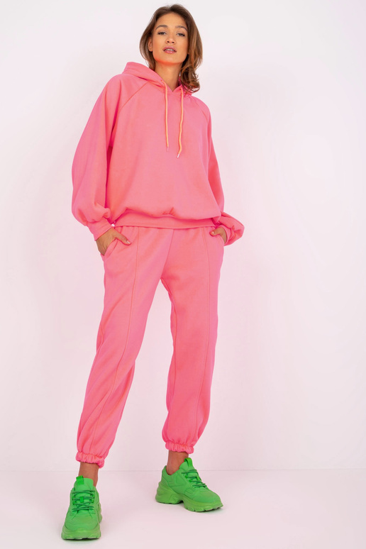 Fluo Pink sieviešu sporta tērps ar kapuci Liana