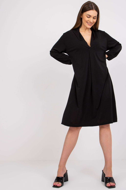 Melna brīva kleita ar Rimini kabatām