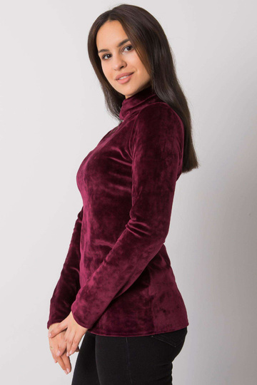 Bordo velūra blūze ar... 2