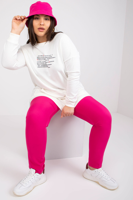 Liela izmēra Ecru sporta krekls bez...