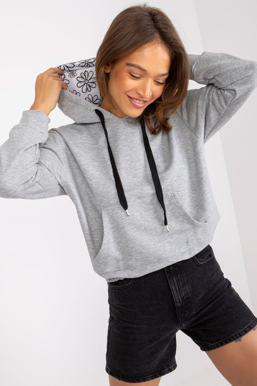 Pelēks melanžs sporta krekls ar...